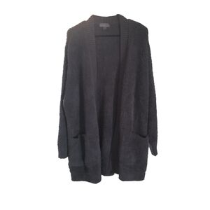Barefoot Dreams Cozy Chic Cardigan Women's 2X Charcoal Front Pockets